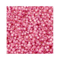 Rocailles 11/0 Miyuki silverlined alabaster dark rose, per 10 gram.