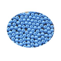 Acryl kralen met zachte glans 6mm zacht blauw, 48-50 stuks