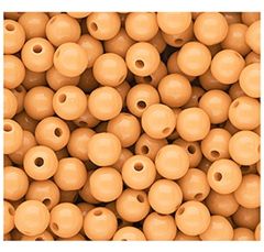 Acryl DQ kralen 12mm, glanzend creme chamois, 10 stuks