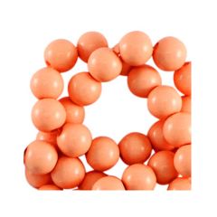 Acryl kralen shiny oranje 6mm, gemiddeld 100 kralen