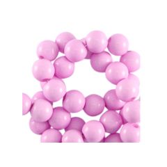 Acryl kralen glanzend lila-roze 4mm, 48-50 stuks