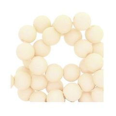 Acryl kralen vanille wit 6mm, per 50 stuks.