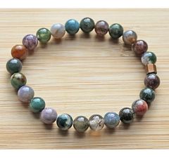 Armband Agaat India 8mm kralen, 21cm.