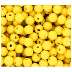 Acryl kralen DQ 10mm glanzend levendig geel, 25 stuks