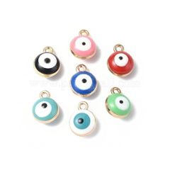 Bedel Boze Oog, gemengde kleuren, 9x7x5mm. Per 10 stuks.