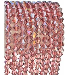 AAA kwaliteit facetgeslepen bicone roze-amethist 6mm met AB coating. 30 stuks.