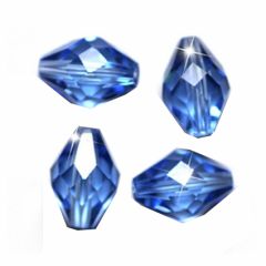 Glaskraal AAA kwaliteit tsjechisch kristal 13x10mm licht saffier blauw, per 2.