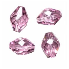 Glaskraal AAA kwaliteit tsjechisch kristal 13x10mm rosaline, per 2 stuks.