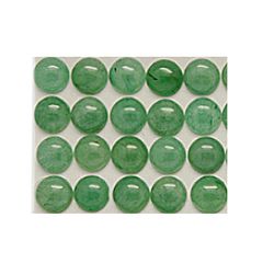 Cabochon / plaksteen Aventurijn rond, 16mm x 6mm.