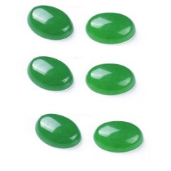 Cabochon / plaksteen Jade groen ovaal 18x13mm. Per stuk.