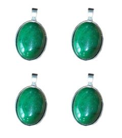 Hanger Jade groen, ovaal, 25x20mm
