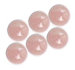 Cabochon / plaksteen Rozekwarts rond 16xmm. Per stuk