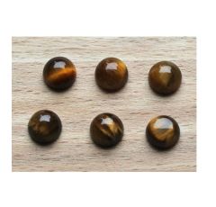 Cabochon Tijgeroog 8mm. Per stuk.