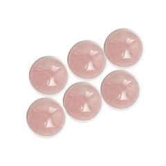Cabochons rozekwarts 6mm. Per stuk.