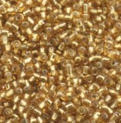Rocailles kristal goud 12/0. Per 10 gram.