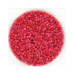 Miyuki delica 11/0 opaque matte rood met glans, per 5 gram