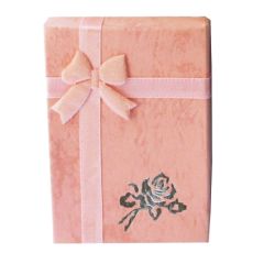 Cadeau doosje voor ketting of hanger, roze 5x7x2cm. Past niet door de brievenbus.