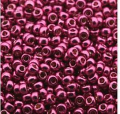 Rocailles 11/0 Miyuki Duracoat Galvanized hot pink, 10 gram.