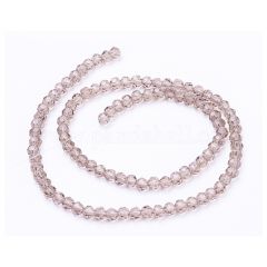 Snoer facetgeslepen kralen 3x2mm zacht grijs 64-68 stuks