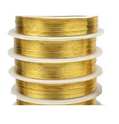 Metaaldraad goudkleurig 0,4mm 8 meter