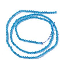 Snoer facetgeslepen 3x2mm kralen lichtblauw, 64-68 stuks