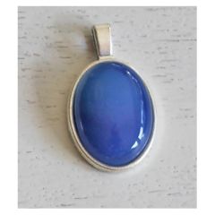 Hanger blauwe Agaat, 35x20mm
