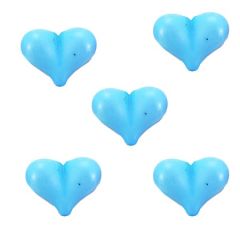 Bedel blauw hartje, 15x20mm. Per stuk.