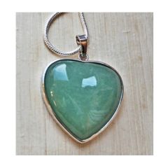 Hanger Aventurijn hartje 35x30mm