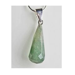 Hanger facetgeslepen groene aventurijn, 25mm