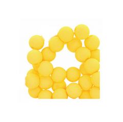 Acryl kralen met AB glans 6mm helder geel. 48-50 stuks.