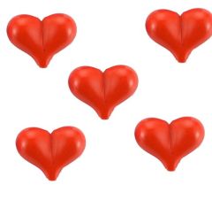 Bedel rood hartje, 15x20mm. Per stuk.