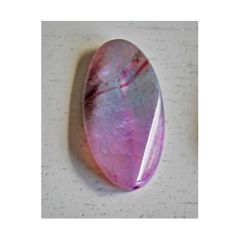 Kraal Agaat Magento ovaal half transparant roze-lila-magenta 40x20mm