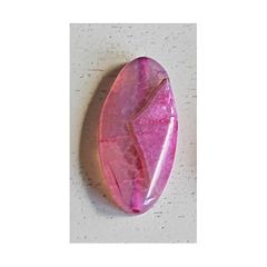 Kraal Agaat chalcedoon ovaal roze-magenta 40x20mm