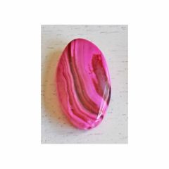 Agaat ovaal 38x22mm donkerroze-bruin