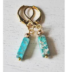 Oorbellen Imperial Jaspis aqua kleur