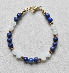 Armband Lapis Lazuli met Maansteen
