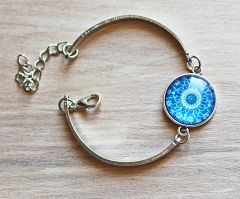Armband met ronde blauwe mandala (1)