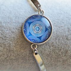 Armband met ronde blauwe mandala (2)
