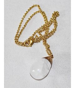 Halsketting transparant witte Agaathanger 