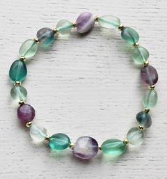 Armband onregelmatige fluorietkralen