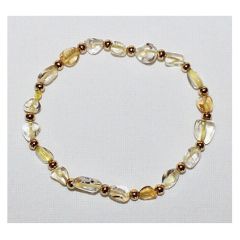 Armband Citrine of Citrien, onregelmatige kralen