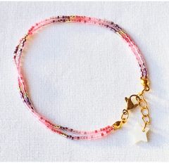 Miyuki armband delica 2mm ceylon kralen roze lavendel, 2 snoertjes