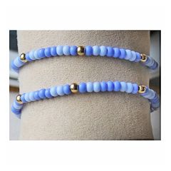 Armband 4mm rocaille kralen lila en lavendel