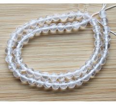 Half snoer natuurlijke kwarts bergkristal kralen, 6-7mm.