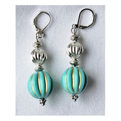 Oorbellen Boho turkoois met zilverkleur