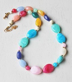 Ketting grote gekleurde kralen