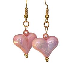 Oorbellen roze hartje