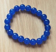 Armband Jade blauw 10mm kralen.
