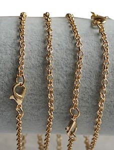 Armband DQ goldplated jasseron schakels 2,5mm 19cm