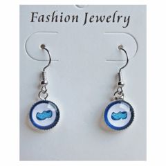Oorbellen delftsblauw Klompje